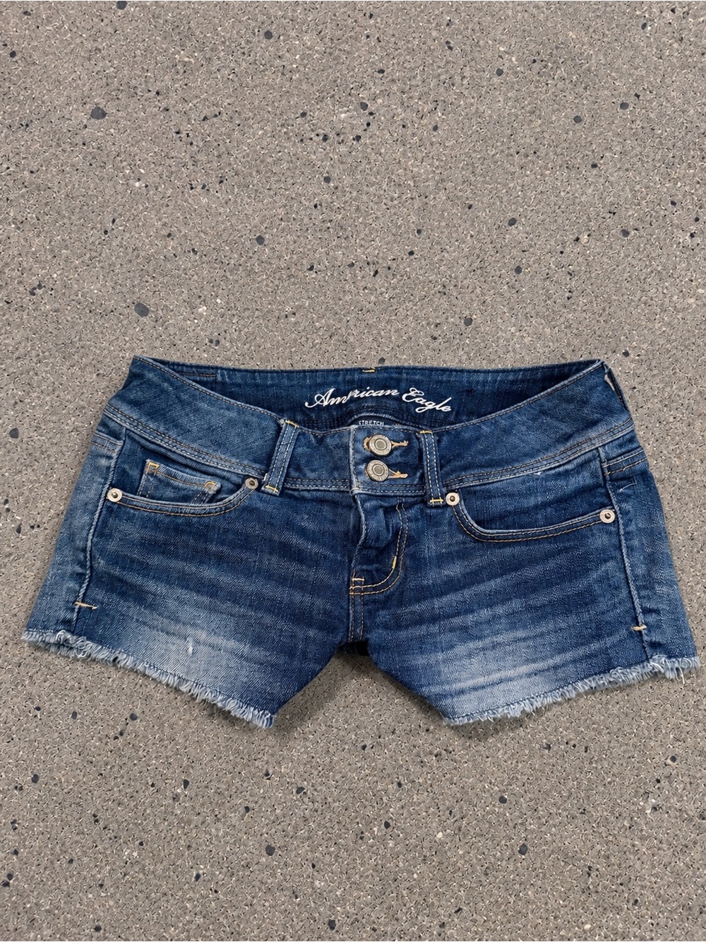 Y2K American Eagle Low Rise Micro Denim Shorts Size 2